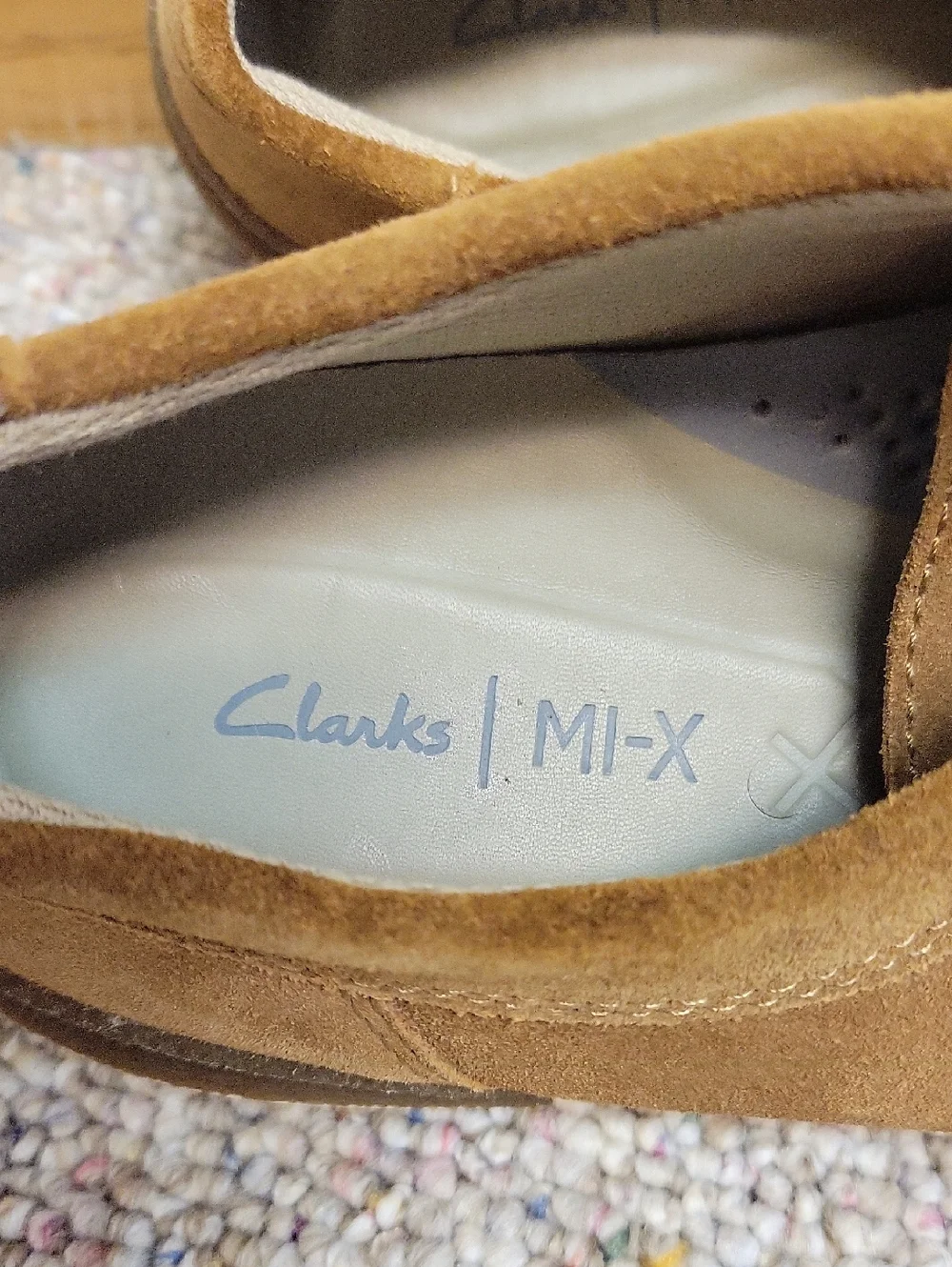 Clarks Men's Courtlite Wally Suede Boat Shoes in Tan, Cream Sole Men's 9 NWOT